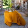 Amber yellow linen tablecloth would give your dining area a new character and style. Our linen tablecloths are made from the highest quality European linen and are designed for a long lasting.