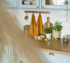 Amber Yellow Linen Towels (2 Pcs)