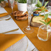 Give your table a touch of distinction and decoration with our amber yellow linen table runner. Use the table runner on its own or combine it with a linen tablecloth, placemats or napkins.
