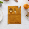 Amber Yellow linen cutlery holder will make your table setting look neat and tidy. Decorative cutlery pouch can be paired with table napkins or other table linens, mixed or matched.