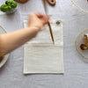 Antique White linen cutlery holder will make your table setting look neat and tidy. Decorative cutlery pouch can be paired with table napkins or other table linens, mixed or matched.