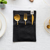 Black linen cutlery holder will make your table setting look neat and tidy. Decorative cutlery pouch can be paired with table napkins or other table linens, mixed or matched.