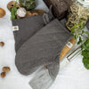Crafted with care, these charcoal grey linen oven mitten sets are the perfect companions for your culinary adventures.