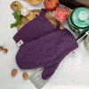Crafted with care, these deep purple linen oven mitten sets are the perfect companions for your culinary adventures.