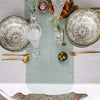 Give your table a touch of distinction and decoration with our duck egg blue linen table runner. Use the table runner on its own or combine it with a linen tablecloth, placemats or napkins.