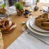 Give your table a touch of distinction and decoration with our dusty mustard linen table runner. Use the table runner on its own or combine it with a linen tablecloth, placemats or napkins.