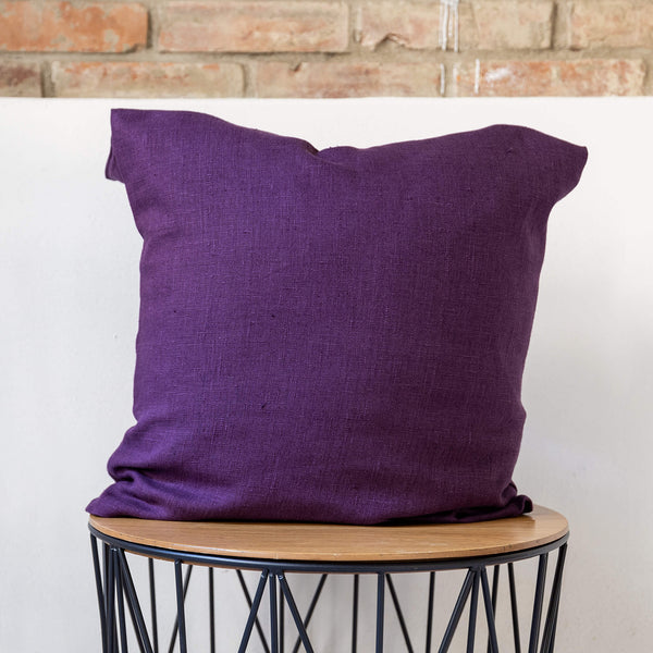 Sometimes it takes just a small detail to make a home interior complete, perfect and unique. And that little detail could be our deep purple linen throw pillow. With them pillows always go with any interior - from minimalist to classic style.