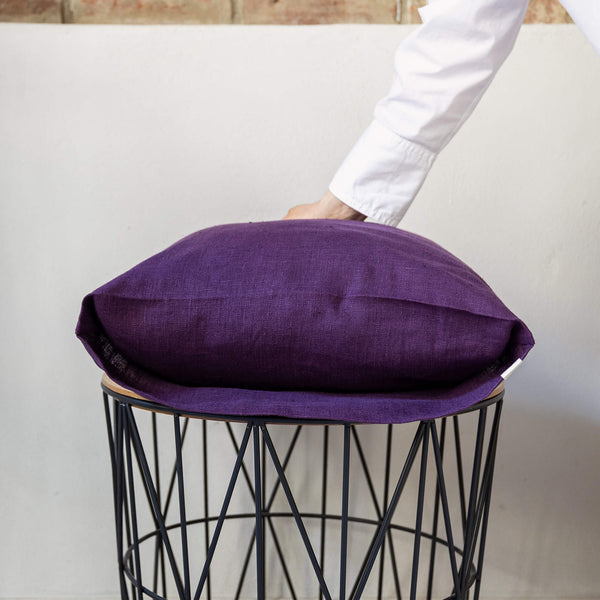 Sometimes it takes just a small detail to make a home interior complete, perfect and unique. And that little detail could be our deep purple linen throw pillow. With them pillows always go with any interior - from minimalist to classic style.