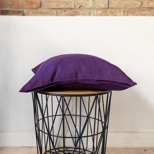 Sometimes it takes just a small detail to make a home interior complete, perfect and unique. That little detail could be our deep purple linen throw pillow with zipper. With them pillows always go with any interior from minimalist to classic style.