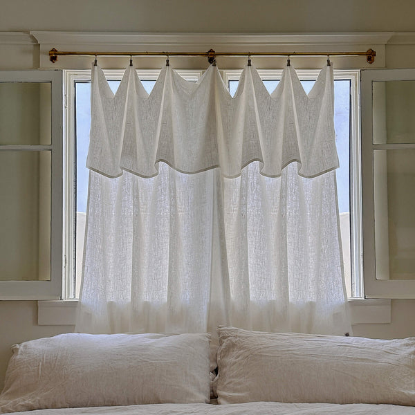 Our Antique white linen curtains are designed and made to give your home unique and timeless charm. Linen curtains would complement interiors from minimalistic, Scandinavian or modern to Mediterranean or classical style