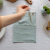 Duck egg blue linen cutlery holder will make your table setting look neat and tidy. Decorative cutlery pouch can be paired with table napkins or other table linens, mixed or matched.