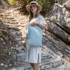 Duck egg blue linen canvas bags designed and made for long, comfortable and sustainable use. Whether you're going to the beach, planning a visit to the organic market, or taking your baked cake to friends, our linen bag is always perfect for you.