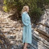 Wrap yourself in our duck egg blue linen bathrobe and enjoy the exceptional comfort, elegance and breathability of natural linen. Our linen bathrobe is designed and crafted with exceptional attention to details.