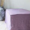 Introducing our new light lilac linen ottoman cover – the ultimate solution for giving your ottoman a fresh look and upgrading your interior effortlessly.
