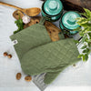 Crafted with care, these moss green linen oven mitten sets are the perfect companions for your culinary adventures.