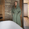 Immerse yourself in our moss green linen bathrobe and enjoy the exceptional comfort and elegance, breathability of natural linen. Our linen bathrobe is designed and crafted with exceptional attention to detail, fabric and long-lasting practicality.