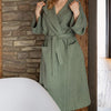 Immerse yourself in our moss green linen bathrobe and enjoy the exceptional comfort and elegance, breathability of natural linen. Our linen bathrobe is designed and crafted with exceptional attention to detail, fabric and long-lasting practicality.
