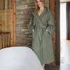 Immerse yourself in our moss green linen bathrobe and enjoy the exceptional comfort and elegance, breathability of natural linen. Our linen bathrobe is designed and crafted with exceptional attention to detail, fabric and long-lasting practicality.