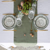 Give your table a touch of distinction and decoration with our moss green linen table runner. Use the table runner on its own or combine it with a linen tablecloth, placemats or napkins.