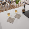 Natural Linen Square Coasters Set