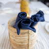 Introducing our navy blue linen napkins set, designed to elevate your dining experience with a touch of warmth and charm. Crafted with care, these napkins are the perfect companions for your culinary adventures.