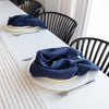 Introducing our navy blue linen napkins set, designed to elevate your dining experience with a touch of warmth and charm. Crafted with care, these napkins are the perfect companions for your culinary adventures.