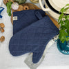 Crafted with care, these navy blue linen oven mitten sets are the perfect companions for your culinary adventures.