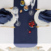 Give your table a touch of distinction and decoration with our navy blue linen table runner. Use the table runner on its own or combine it with a linen tablecloth, placemats or napkins.