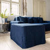 Our new navy blue linen ottoman cover – the ultimate solution for giving your ottoman a fresh look and upgrading your interior effortlessly. Crafted with care, our ottoman cover is made from high quality linens, available in a range of colours.