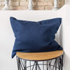 Sometimes it takes just a small detail to make a home interior complete, perfect and unique. And that our navy blue linen throw pillow with zipper. With them pillows always go with any interior - from minimalist to classic.