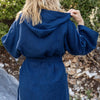 Wrap yourself in our navy blue linen bathrobe and enjoy the exceptional comfort, elegance and breathability of natural linen. Our linen bathrobe is designed and crafted with exceptional attention to details.