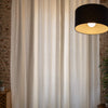 Lined off white linen curtain with lining, designed and made to provide maximum protection from the sun and heat coming through the window. Natural thermoregulatory properties of linen will help you to create comfortable atmosphere at home.