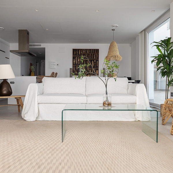 Renew your space effortlessly with our off white linen couch covers—where style meets functionality for a truly enchanting home transformation. Our covers extend gracefully over the arms of your sofa, providing a seamless fit and a polished look.