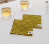 With our olive green linen placemat sets, you'll not only give your table or your daily tea time a distinctive charm, but also protect your table from bitterness and possible damage.