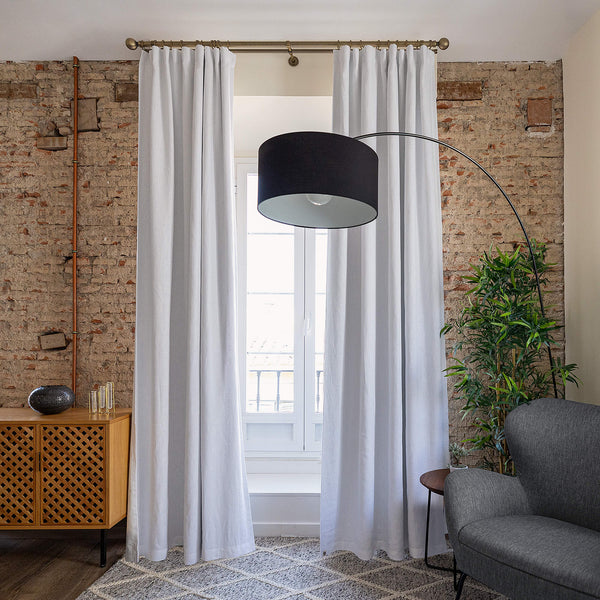 Blackout optical white linen curtains provide complete privacy and maximum protection from sunlight and artificial light sources. Our blackout linen curtains are ideal for bedroom, living room or any other area providing you both privacy and relax.