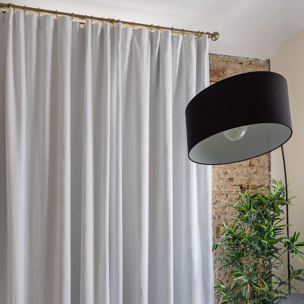Blackout optical white linen curtains provide complete privacy and maximum protection from sunlight and artificial light sources. Our blackout linen curtains are ideal for bedroom, living room or any other area providing you both privacy and relax.