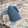 Ocean blue linen canvas bags designed and made for long, comfortable and sustainable use. Whether you're going to the beach, planning a visit to the organic market, or taking your baked cake to friends, our linen bag is always perfect for you.