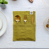Olive Green linen cutlery holder will make your table setting look neat and tidy. Decorative cutlery pouch can be paired with table napkins or other table linens, mixed or matched.