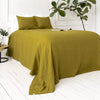 The olive green linen bedspread has been carefully designed to suit a wide range of interior styles and to blend perfectly in both classic and contemporary home spaces.Our linen bedspreads are extremely versatile, fitting into a wide range of interiors and complementing them perfectly, adding new colours and emotions.