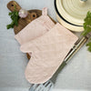 Crafted with care, these quartz rose linen oven mitten sets are the perfect companions for your culinary adventures.