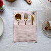 Quartz Rose linen cutlery holder will make your table setting look neat and tidy. Decorative cutlery pouch can be paired with table napkins or other table linens, mixed or matched.