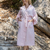 Wrap yourself in our quartz rose linen bathrobe and enjoy the exceptional comfort, elegance and breathability of natural linen. Our linen bathrobe is designed and crafted with exceptional attention to details.