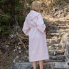 Wrap yourself in our quartz rose linen bathrobe and enjoy the exceptional comfort, elegance and breathability of natural linen. Our linen bathrobe is designed and crafted with exceptional attention to details.