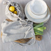 The bread bag is designed to be tied with a drawstring, which also helps to preserve all the good qualities of the bread.