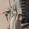 Immerse yourself in our rustic unbleached natural linen bathrobe and enjoy the exceptional comfort and elegance and breathability of natural linen.