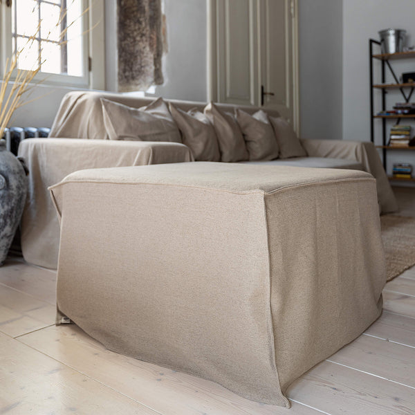 Our new rustic heavy unbleached linen ottoman cover – the ultimate solution for giving your ottoman a fresh look and upgrading your interior. Crafted with care, our ottoman cover made from the highest quality linens, available in a range of colours.