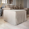 ntroducing our new unbleached natural linen ottoman cover – the ultimate solution for giving your ottoman a fresh look and upgrading your interior effortlessly. Revive your living space with our linen ottoman cover today.