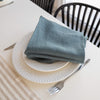 Introducing our teal blue linen napkins set, designed to elevate your dining experience with a touch of warmth and charm. Crafted with care, these napkins are the perfect companions for your culinary adventures.