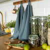 The teal blue tea towels made of natural linen are durable, making them the ideal companions for your daily culinary adventures. Carefully crafted, our linen tea towels are not only practical but also add colour and sophistication to your kitchen.