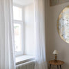 Our optical white linen curtains with ruffles are designed and made to give your home unique and timeless charm. Linen curtains would complement interiors from minimalistic, Scandinavian or modern to Mediterranean or classical style.